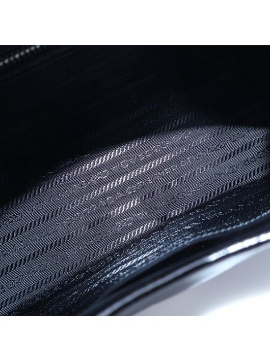 Prada Small Leather Tote Shoulder Black - Picture 4 of 6